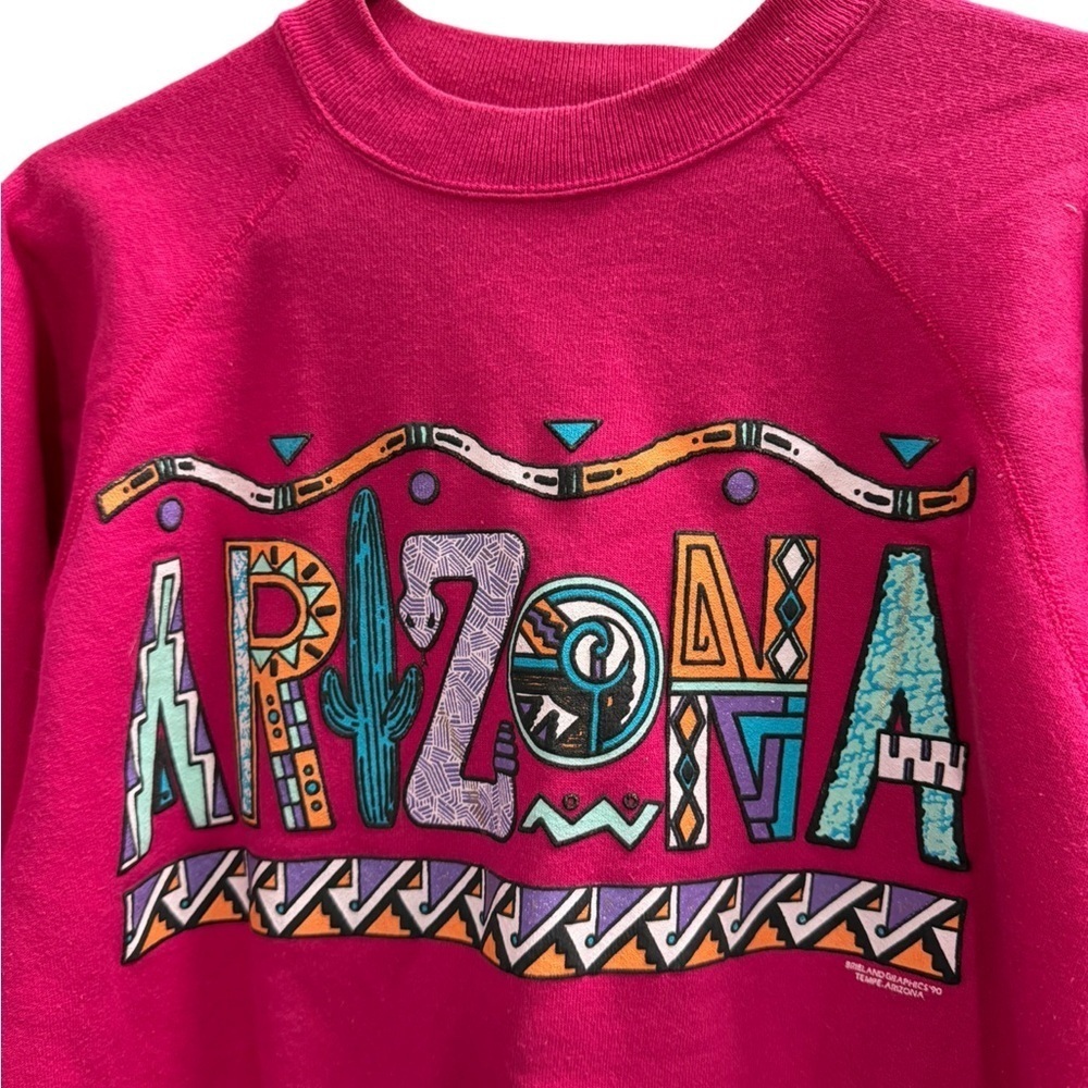 Vintage 90s Arizona Southwestern Crewneck Graphic Sweatshirt Size Large - Picture 3 of 10